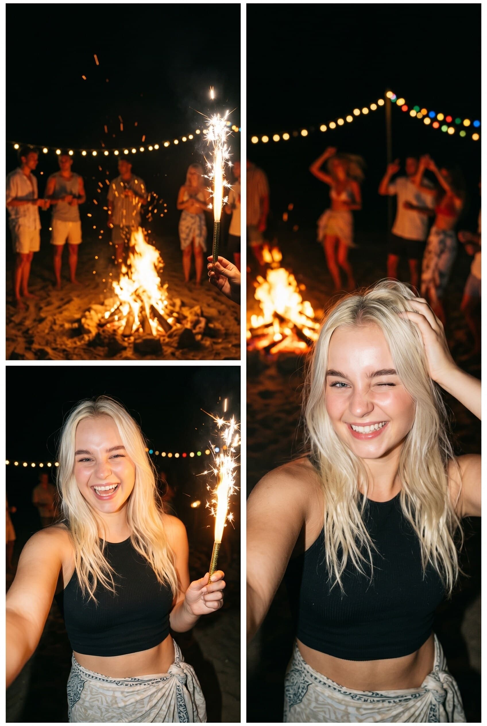 Late-Night Beach Party · Nano Banana 2: Late Night Beach Party Nano 1 (Chloe)